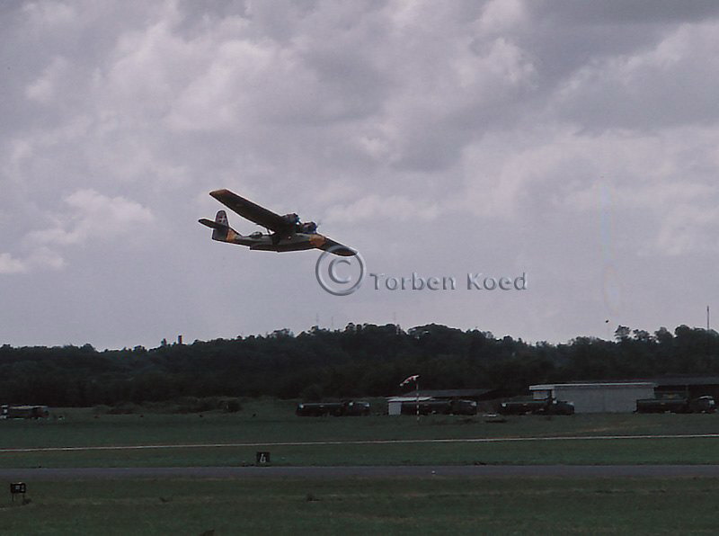 Royal Danish Air Force Consolidated PBY-6A Catalina L-866 c/n 2063 ex USN 63993, on its way to RAF Museum, at RDAF Vaerloese